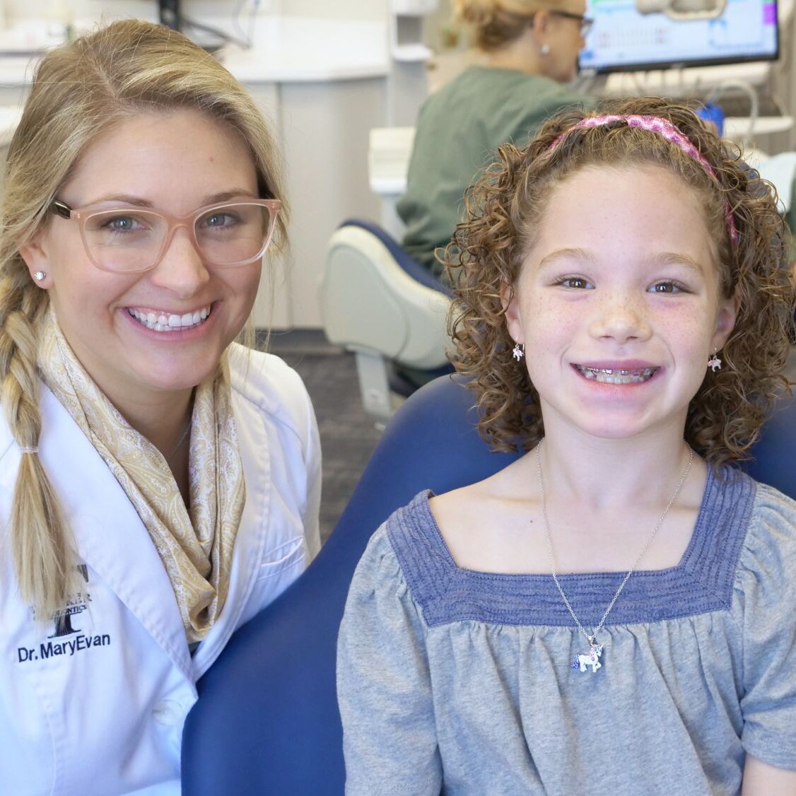 Dr. MaryEvan with a patient